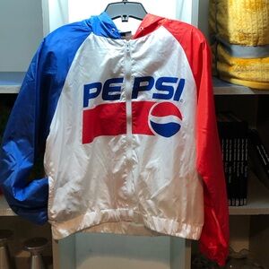 Pepsi Colorblock windbreaker Jacket with Blue Logo Patch